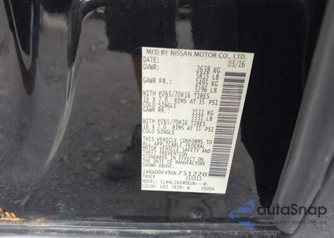 2016 Nissan Frontier S from USA, damaged, VIN 1N6AD0EV9GN751220